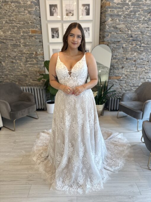 Levi, lace aline wedding dress, plus size