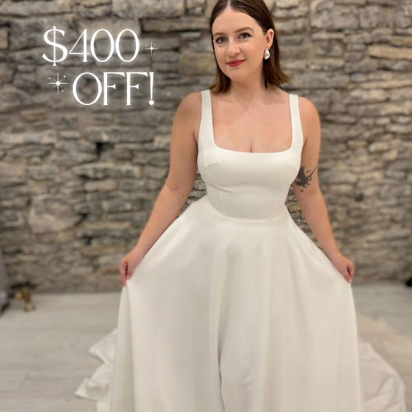 $400 off wedding dress sale at Runway Bridal