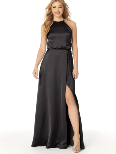 Mina satin bridesmaid dress