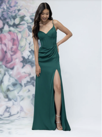 Freya, a satin bridesmaid dress at Runway bridal
