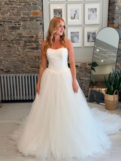 Rhiannon Lace and tulle ballgown at runway Bridal